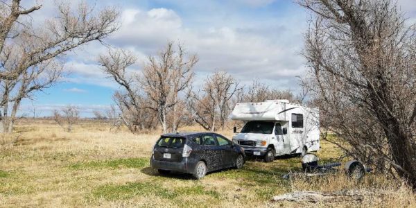 RV rig at the Prewitt Reservoir, CO